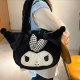 Cargar imagen en la galería, Bolso Kuromi Con Moño De Cuadros