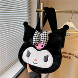 Cargar imagen en la galería, Bolso Kuromi Con Moño De Cuadros