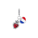 Cargar imagen en la galería, Charm Bandera Francia Y Corazón Corona