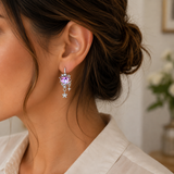 Cargar imagen en la galería, Aretes Corazones Tornasol con Estrellas