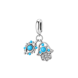 Cargar imagen en la galería, Charm Mano Hamsa Y Ojo Turco Azul