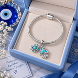 Cargar imagen en la galería, Charm Mano Hamsa Y Ojo Turco Azul