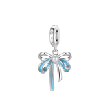 Cargar imagen en la galería, Charm Moño Azul Con Perla