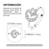 Cargar imagen en la galería, Anillo Luna Y Estrella Brillante