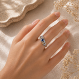 Cargar imagen en la galería, Anillo Cristales Colores Centro Azul