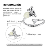 Cargar imagen en la galería, Anillo Luciérnaga Que Brilla En Oscuridad Con Cristal De Corazón