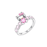 Cargar imagen en la galería, Anillo Hello Kitty Con Corazones Rosa