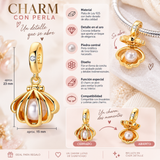 Cargar imagen en la galería, Charm Concha De Mar Dorada Con Perla