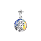 Cargar imagen en la galería, Charm Medallón Virgen María Con Cruz