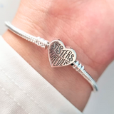 Cargar imagen en la galería, Brazalete Corazón Pavé Rosa