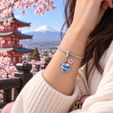 Cargar imagen en la galería, Charm Monte Fuji Japón Con Flor De Cerezo