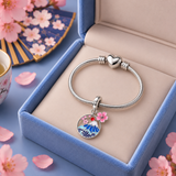 Cargar imagen en la galería, Charm Monte Fuji Japón Con Flor De Cerezo