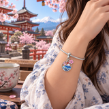 Cargar imagen en la galería, Charm Monte Fuji Japón Con Flor De Cerezo