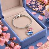 Cargar imagen en la galería, Charm Monte Fuji Japón Con Flor De Cerezo