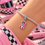 Cargar imagen en la galería, Charm Auto De Carrera Rosa Fórmula 1