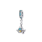 Cargar imagen en la galería, Charm Pez Flounder Con Infinito La Sirenita