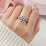 Cargar imagen en la galería, Anillo Hello Kitty Con Corazones Rosa
