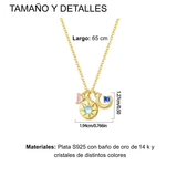 Cargar imagen en la galería, Collar Sol, Luna Y Corazón Rosa