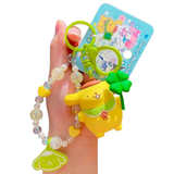 Cargar imagen en la galería, Llavero Pompompurin Con Trébol Strap Sanrio