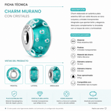 Cargar imagen en la galería, Charm Murano Verde Con Cristales
