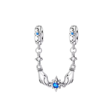 Cargar imagen en la galería, Charm Cadena De Seguridad Manos Con Estrella Azul