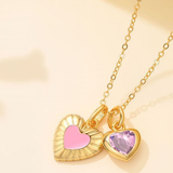 Cargar imagen en la galería, Collar Con Corazones Asimétricos