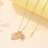 Cargar imagen en la galería, Collar Con Corazones Asimétricos
