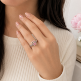Cargar imagen en la galería, Anillo Hello Kitty Con Corazones Rosa