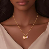 Cargar imagen en la galería, Collar Con Corazones Asimétricos
