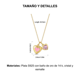 Cargar imagen en la galería, Collar Con Corazones Asimétricos