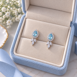 Cargar imagen en la galería, Aretes Gotas Azules Resplandecientes