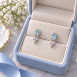 Cargar imagen en la galería, Aretes Gotas Azules Resplandecientes