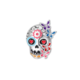 Cargar imagen en la galería, Charm Calavera Con Mariposas De Colores