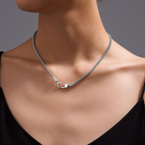 Cargar imagen en la galería, Collar Gancho Corazón Cadena Para Charms