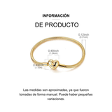 Cargar imagen en la galería, Brazalete Dorado Corazón Con Cristales