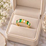 Cargar imagen en la galería, Anillo Dorado Cristales Multi Color