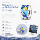 Cargar imagen en la galería, Charm Clip Noche Estrellada Van Gogh