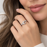Cargar imagen en la galería, Anillo Media Luna Con Perlas