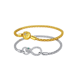Cargar imagen en la galería, Brazalete Dorado Con Broche De Sol