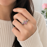 Cargar imagen en la galería, Anillo Hello Kitty Con Corazones Rosa