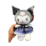 Cargar imagen en la galería, Peluche Kuromi Sanrio Vestido Lila Con Negro