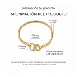 Cargar imagen en la galería, Brazalete Dorado Corazones Entrelazados