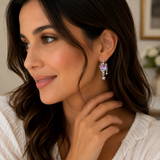 Cargar imagen en la galería, Aretes Corazones Tornasol con Estrellas