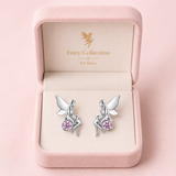 Cargar imagen en la galería, Aretes Hada Cristal Circular Rosa