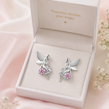 Cargar imagen en la galería, Aretes Hada Cristal Circular Rosa