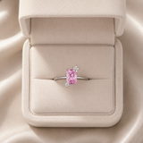 Cargar imagen en la galería, Anillo Cristal Rosa Con Dos Margaritas Elegantes