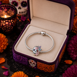 Cargar imagen en la galería, Charm Calavera Con Mariposas De Colores
