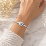 Cargar imagen en la galería, Brazalete Corazón Cristales Azules Y Lilas