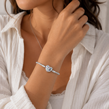 Cargar imagen en la galería, Brazalete Corazón Cristales Azules Y Lilas