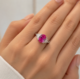 Cargar imagen en la galería, Anillo Cristal Magenta